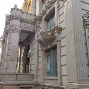 苏州 黄金麻花岗岩光面别墅外墙干挂施工完成