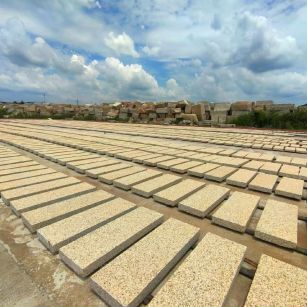 苏州 黄金麻荔枝面花岗岩石材地铺石防护中