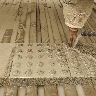 苏州 芝麻白花岗岩石材盲人石、盲道石、盲点石