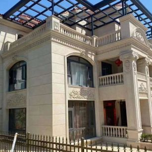 苏州 黄金麻花岗岩荔枝面别墅外墙干挂