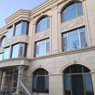 苏州 黄金麻花岗岩别墅外墙干挂