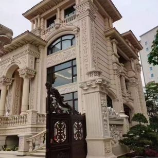 苏州 黄金麻花岗岩别墅外墙干挂效果展示