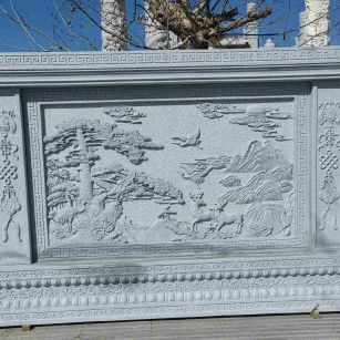 苏州 芝麻白大型照壁，屏风，影壁