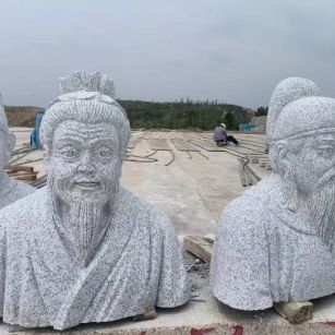 苏州 白麻花岗岩石材人物立体雕刻