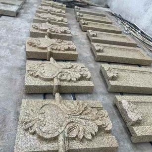 苏州 黄金麻花岗岩别墅外墙雕刻板