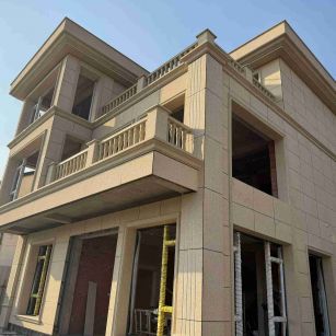 苏州 黄金麻花岗岩石材荔枝面外墙干挂效果展示