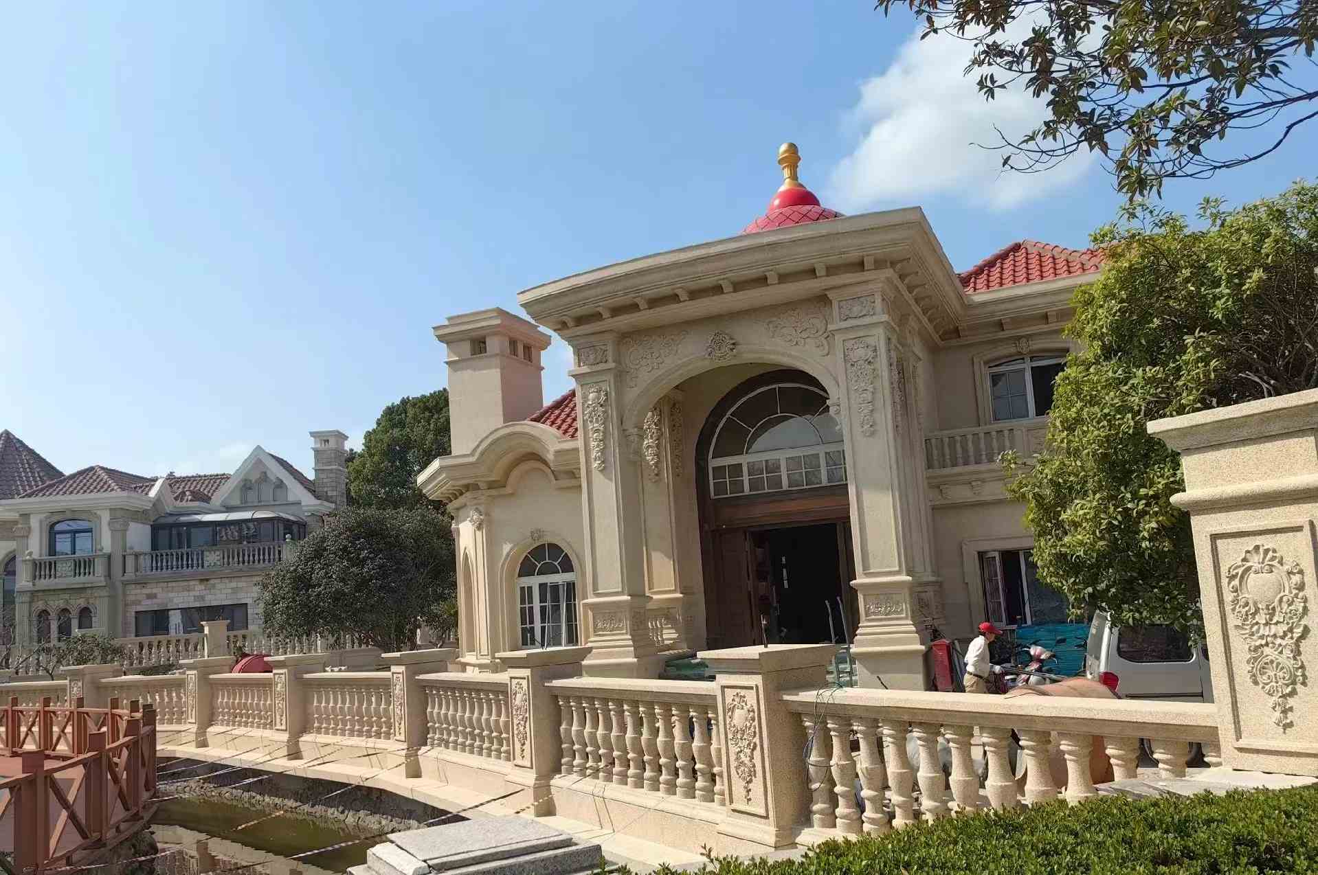 苏州 黄金麻花岗岩欧式别墅