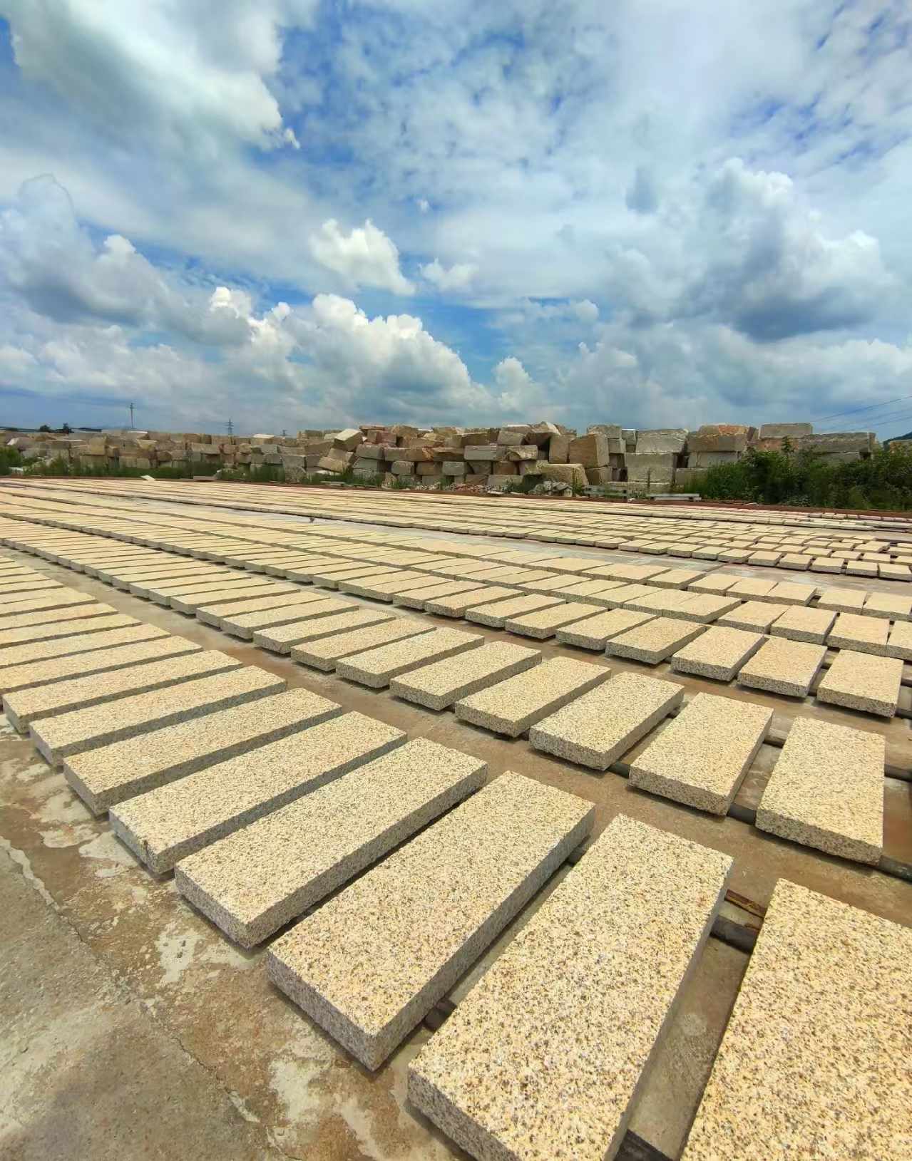 苏州 黄金麻荔枝面花岗岩石材地铺石防护中