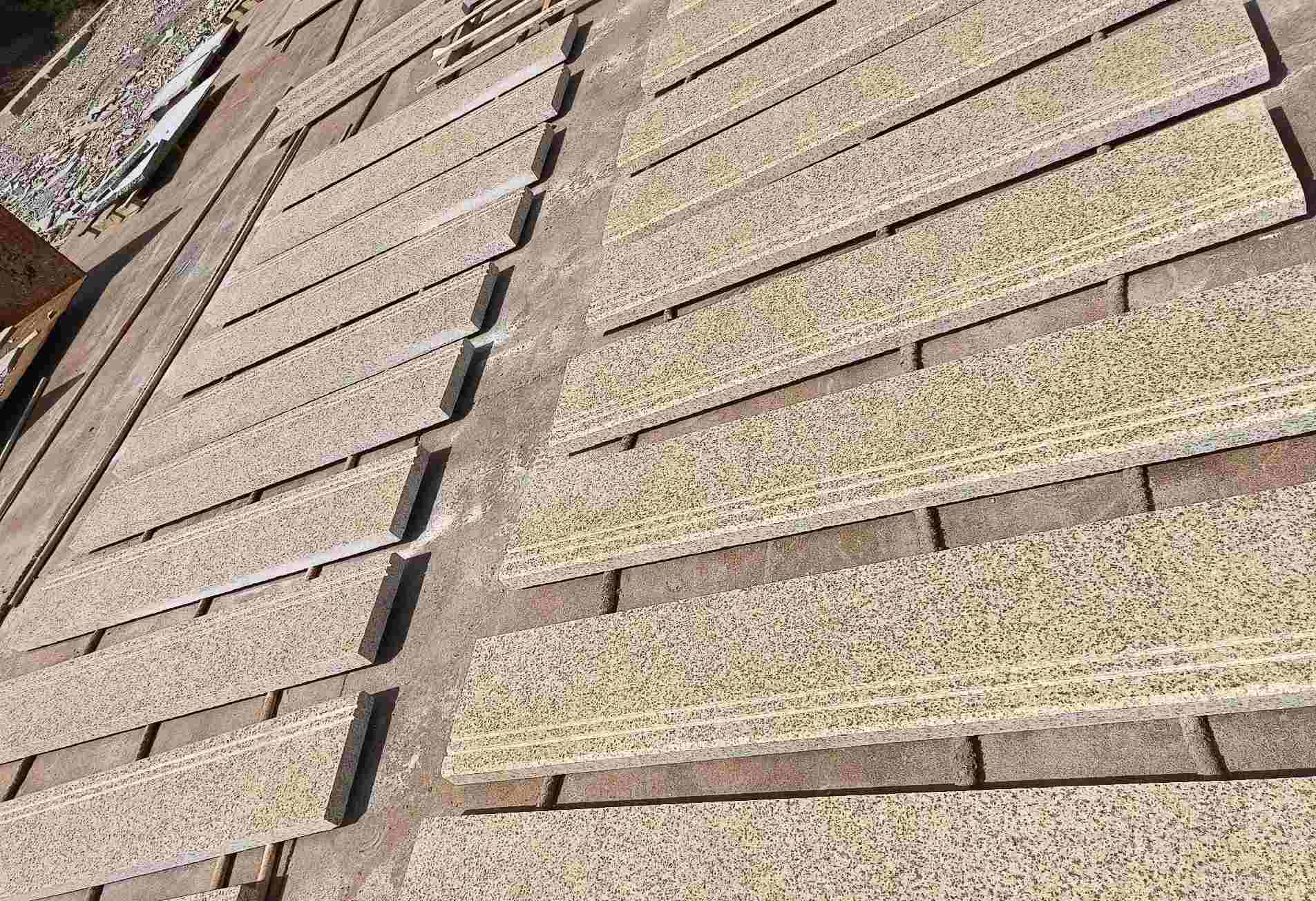 苏州 黄金麻花岗岩光面楼梯踏步