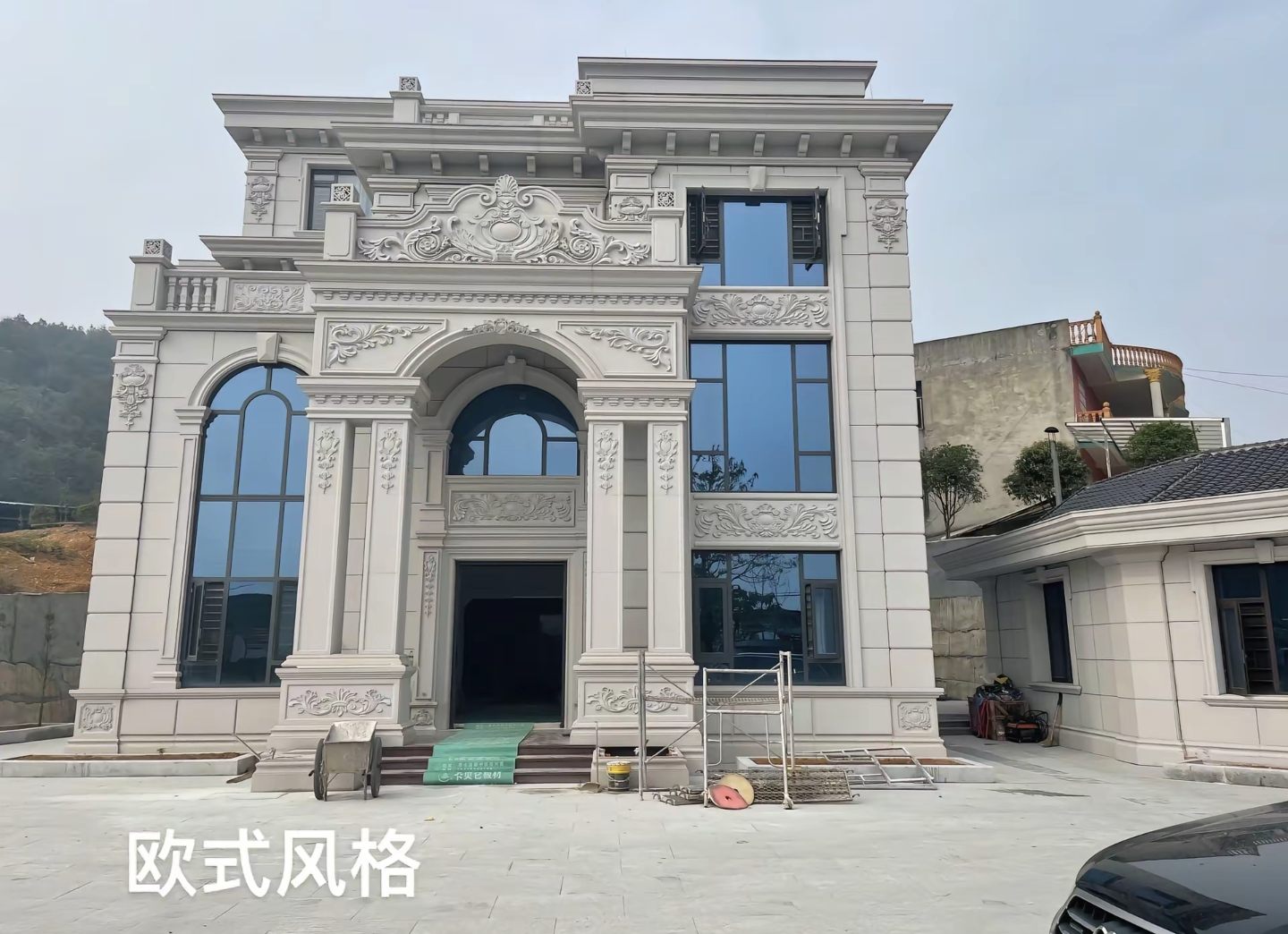 苏州 白麻花岗岩别墅外墙干挂