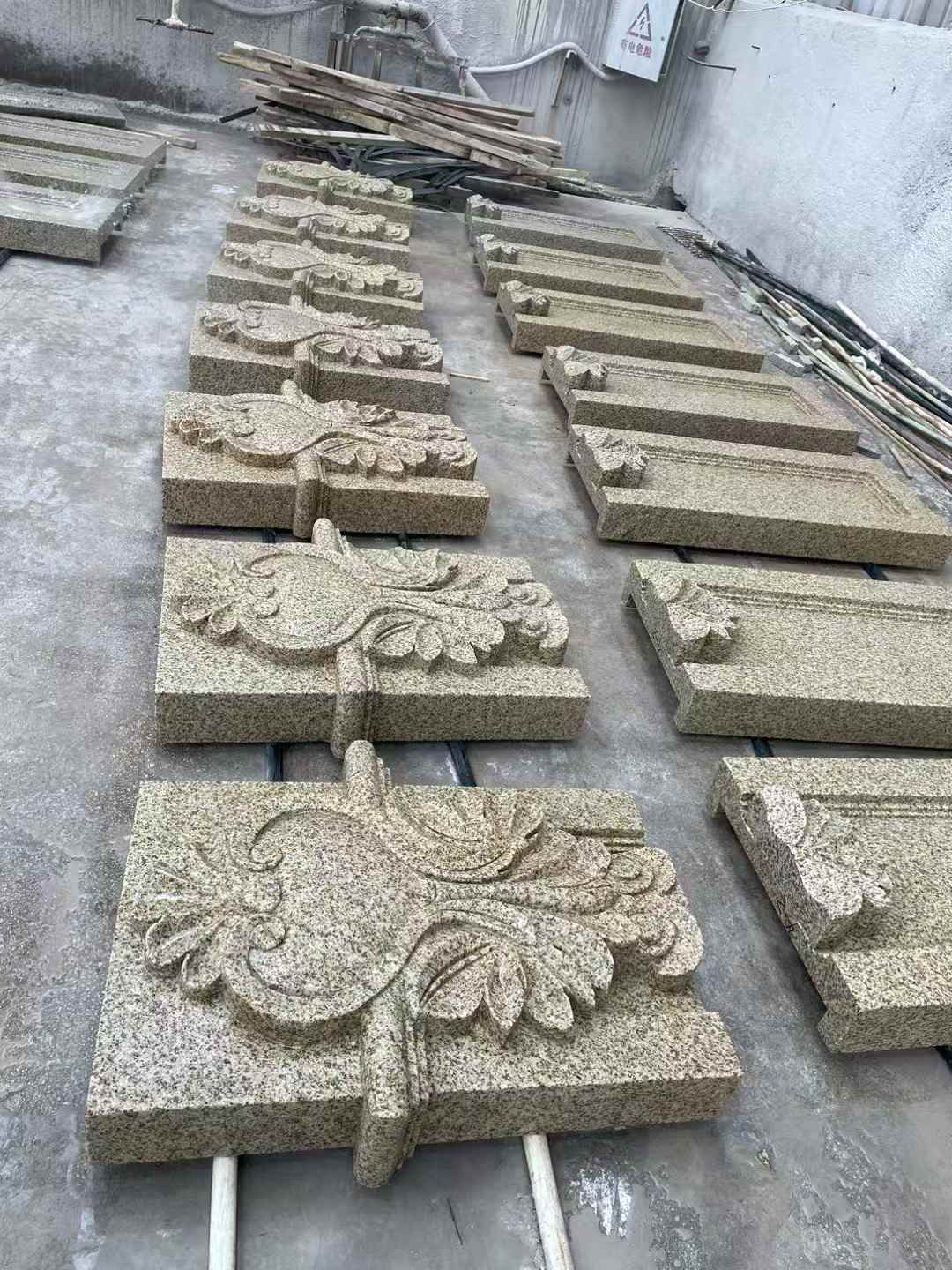 苏州 黄金麻花岗岩别墅外墙雕刻板