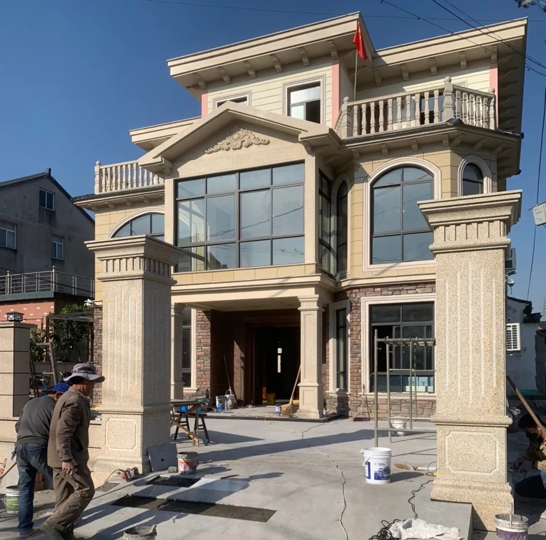 苏州 黄金麻花岗岩荔枝面别墅外墙干挂私家专属